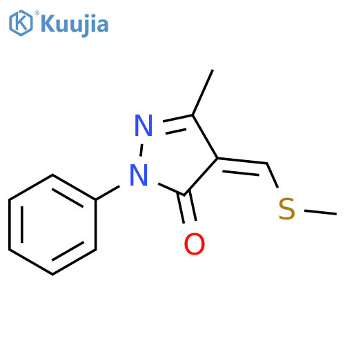 3H-Pyrazol-3-one,2,4-dihydro-5-methyl-4-[(methylthio)methylene]-2-phenyl-, (Z)- structure
