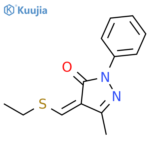 3H-Pyrazol-3-one,4-[(ethylthio)methylene]-2,4-dihydro-5-methyl-2-phenyl-, (Z)- structure