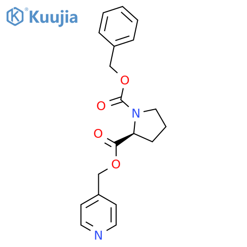1-O-Benzyl 2-O-(pyridin-4-ylmethyl) (2S)-pyrrolidine-1,2-dicarboxylate structure