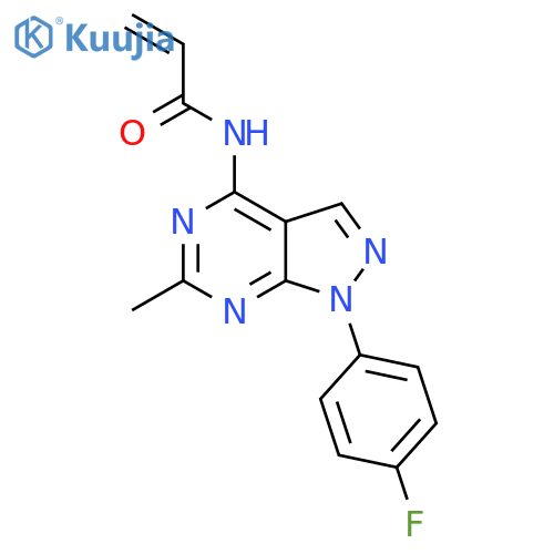 N-[1-(4-fluorophenyl)-6-methyl-1H-pyrazolo[3,4-d]pyrimidin-4-yl]prop-2-enamide structure