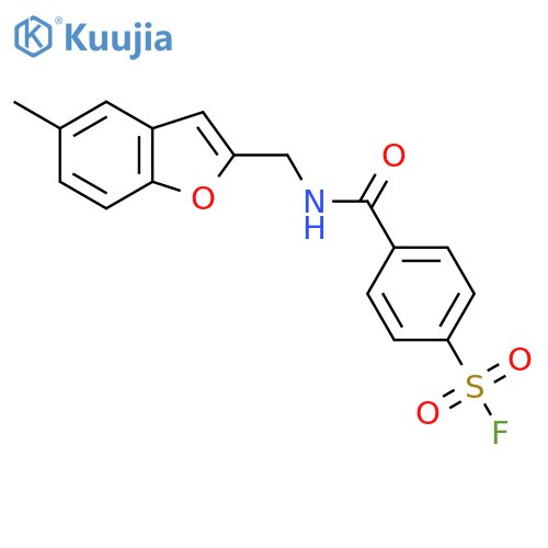 4-{[(5-Methyl-1-benzofuran-2-yl)methyl]carbamoyl}benzene-1-sulfonyl fluoride structure