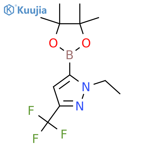 1-ethyl-5-(4,4,5,5-tetramethyl-1,3,2-dioxaborolan-2-yl)-3-(trifluoromethyl)-1H-pyrazole structure