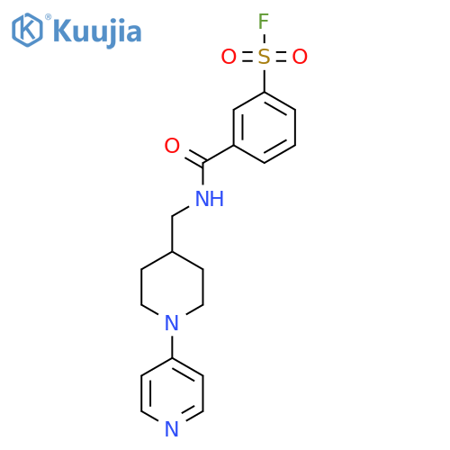 3-({[1-(Pyridin-4-yl)piperidin-4-yl]methyl}carbamoyl)benzene-1-sulfonyl fluoride structure