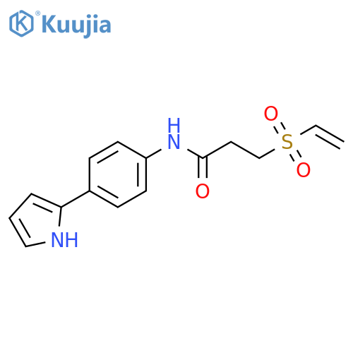 3-(ethenesulfonyl)-N-[4-(1H-pyrrol-2-yl)phenyl]propanamide structure