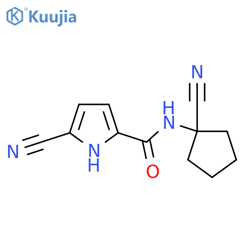 5-cyano-N-(1-cyanocyclopentyl)-1H-pyrrole-2-carboxamide structure