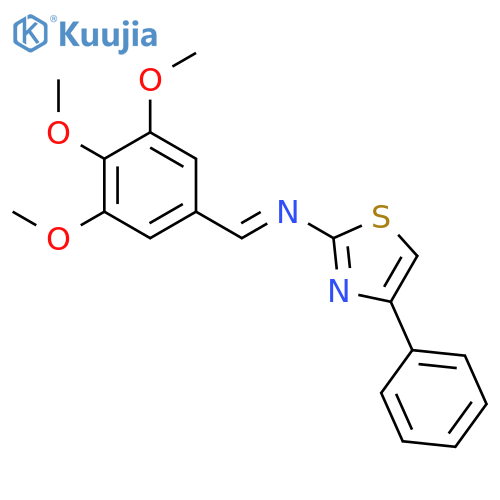 2-Thiazolamine,4-phenyl-N-[(3,4,5-trimethoxyphenyl)methylene]- structure