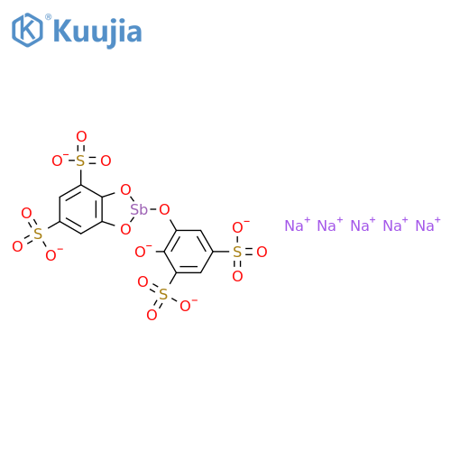 Antimonate(5-),bis[4,5-di(hydroxy-kO)-1,3-benzenedisulfonato(4-)]-, pentasodium, (T-4)- (9CI) structure