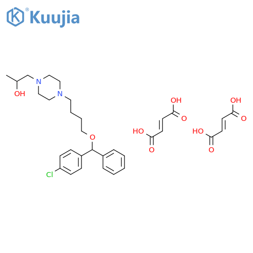 1-(4-{4-[(4-chlorophenyl)(phenyl)methoxy]butyl}piperazin-1-yl)propan-2-ol di[(2Z)-but-2-enedioate] (salt) structure
