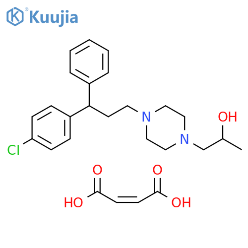 1-{4-[3-(4-chlorophenyl)-3-phenylpropyl]piperazin-1-yl}propan-2-ol di[(2Z)-but-2-enedioate] (salt) structure