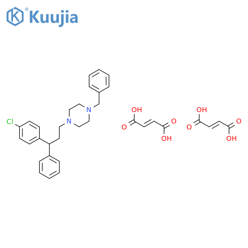 1-benzyl-4-[3-(4-chlorophenyl)-3-phenylpropyl]piperazine di[(2Z)-but-2-enedioate] structure