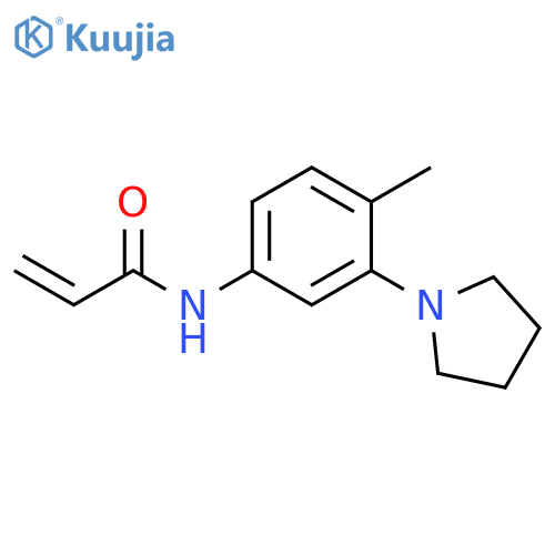 N-4-methyl-3-(pyrrolidin-1-yl)phenylprop-2-enamide structure