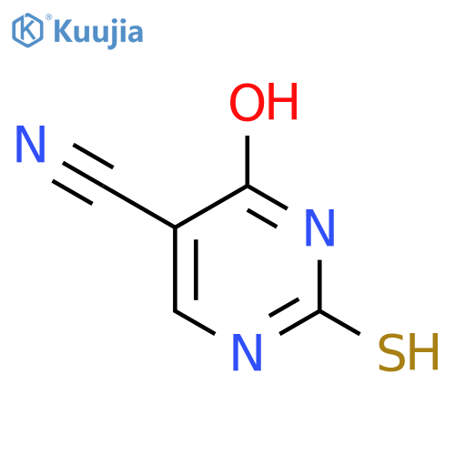 4-hydroxy-2-mercaptopyrimidine-5-carbonitrile structure