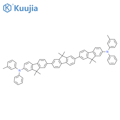 MDP3FL , 2,7-Bis{2-[phenyl(M-tolyl)aMino]-9,9-diMethyl-fluoren structure