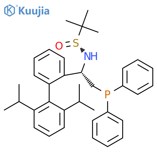 [S(R)]-N-[(1S)-1-(2',6'-diisopropyl)-(1,1'-biphenyl)-2-yl]-2-(diphenylphosphino)ethyl]-2-methyl-2-propanesulfinamide, 95% structure