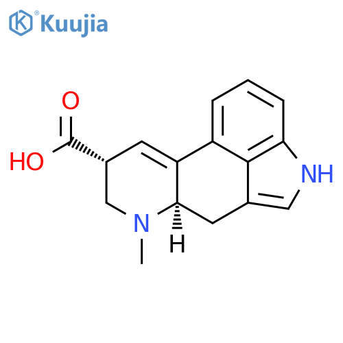 Ergoline-8-carboxylicacid, 9,10-didehydro-6-methyl-, (8b)-(?脿)- structure