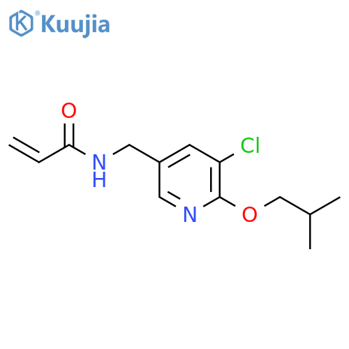 N-{5-chloro-6-(2-methylpropoxy)pyridin-3-ylmethyl}prop-2-enamide structure