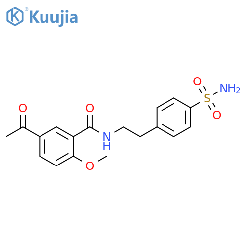 Benzamide, 5-acetyl-N-[2-[4-(aminosulfonyl)phenyl]ethyl]-2-methoxy- structure