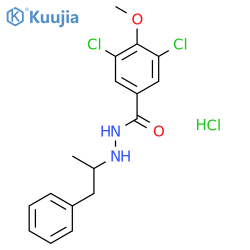 Benzoic acid,3,5-dichloro-4-methoxy-, 2-(1-methyl-2-phenylethyl)hydrazide, hydrochloride(1:1) structure