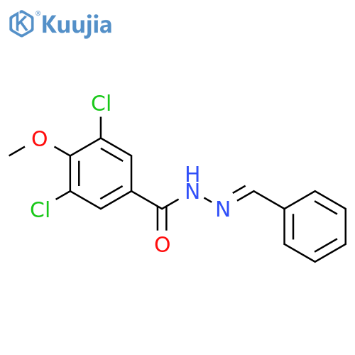 Benzoic acid,3,5-dichloro-4-methoxy-, 2-(phenylmethylene)hydrazide structure