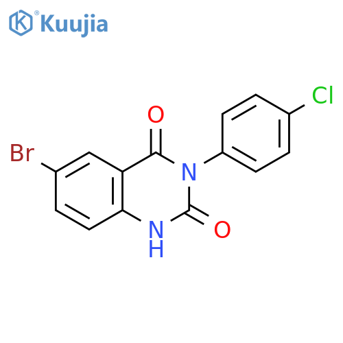 6-Bromo-3-(4-chlorophenyl)quinazoline-2,4(1H,3H)-dione structure