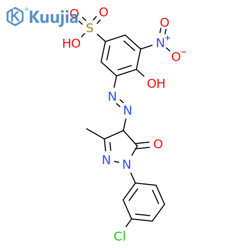 Benzenesulfonic acid,3-[2-[1-(3-chlorophenyl)-4,5-dihydro-3-methyl-5-oxo-1H-pyrazol-4-yl]diazenyl]-4-hydroxy-5-nitro- structure