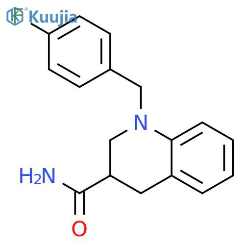3-Quinolinecarboxamide,1-[(4-fluorophenyl)methyl]-1,2,3,4-tetrahydro- structure