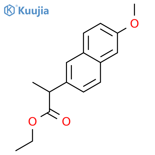 Ethyl 2-(6-methoxy-2-naphthyl)propanoate structure
