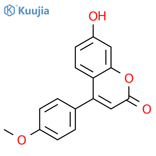 7-hydroxy-4-(4-methoxy-phenyl)-coumarin structure