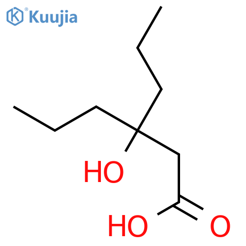 3-hydroxy-3-propylhexanoic acid structure