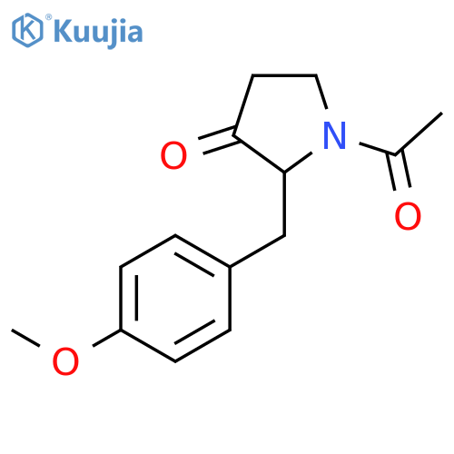 3-PYRROLIDINONE, 1-ACETYL-2-[(4-METHOXYPHENYL)METHYL]- structure