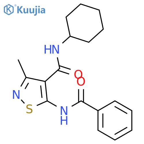 4-Isothiazolecarboxamide,5-(benzoylamino)-N-cyclohexyl-3-methyl- structure