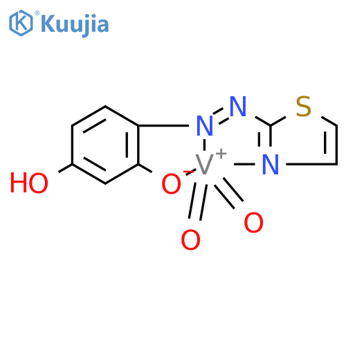 Vanadium, dioxo[4-[2-(2-thiazolyl-κN)diazenyl-κN1]-1,3-benzenediolato-κO3]- structure