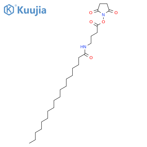 Octadecanamide, N-[4-[(2,5-dioxo-1-pyrrolidinyl)oxy]-4-oxobutyl]- structure