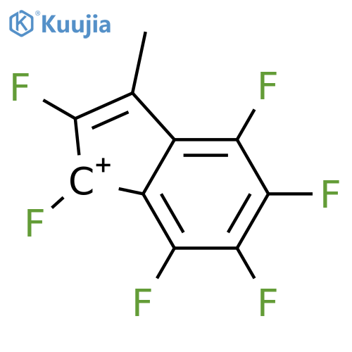Indenylium, 1,2,4,5,6,7-hexafluoro-3-methyl- structure