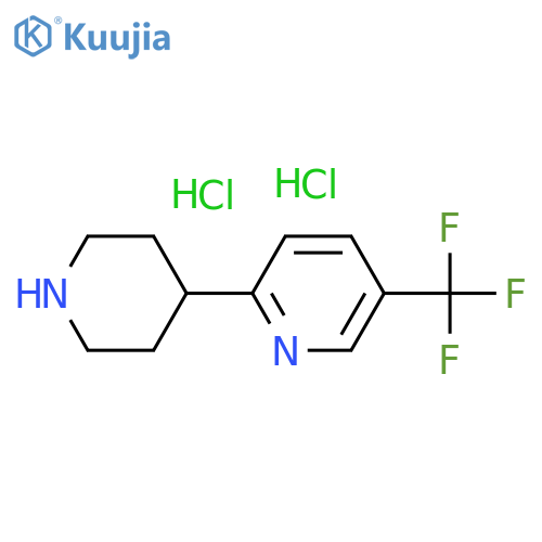 2-(piperidin-4-yl)-5-(trifluoromethyl)pyridine dihydrochloride structure