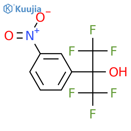 Benzenemethanol,3-nitro-a,a-bis(trifluoromethyl)- structure