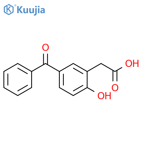 Benzeneacetic acid,5-benzoyl-2-hydroxy- structure
