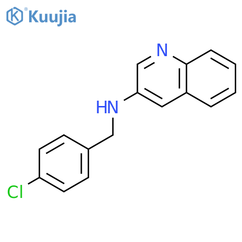 3-Quinolinamine, N-[(4-chlorophenyl)methyl]- structure