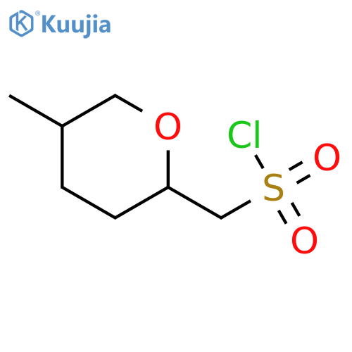 (5-Methyloxan-2-yl)methanesulfonyl chloride structure