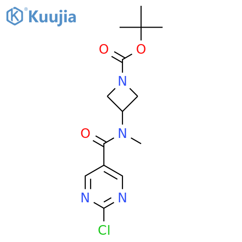 tert-butyl 3-(N-methyl2-chloropyrimidine-5-amido)azetidine-1-carboxylate structure