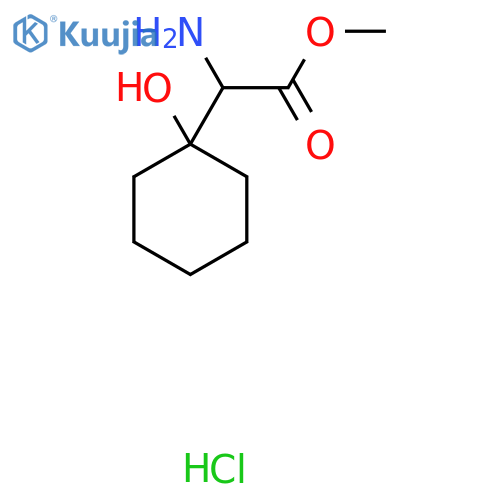 Methyl 2-amino-2-(1-hydroxycyclohexyl)acetate;hydrochloride structure
