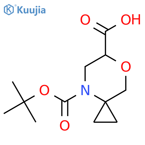 4-(Tert-butoxycarbonyl)-7-oxa-4-azaspiro[2.5]octane-6-carboxylic acid structure