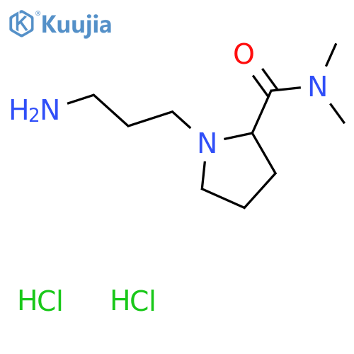 1-(3-Aminopropyl)-N,N-dimethylpyrrolidine-2-carboxamide;dihydrochloride structure