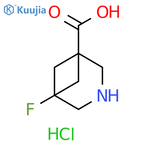 3-Azabicyclo[3.1.1]heptane-1-carboxylic acid, 5-fluoro-, hydrochloride (1:1) structure