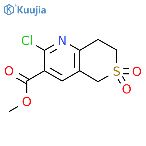 Methyl 2-chloro-6,6-dioxo-7,8-dihydro-5H-thiopyrano[4,3-b]pyridine-3-carboxylate structure