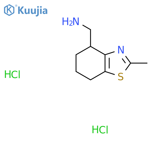 (2-Methyl-4,5,6,7-tetrahydro-1,3-benzothiazol-4-yl)methanamine;dihydrochloride structure