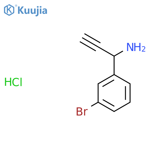 1-(3-Bromophenyl)prop-2-yn-1-amine;hydrochloride structure