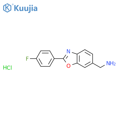 [2-(4-Fluorophenyl)-1,3-benzoxazol-6-yl]methanamine hydrochloride structure