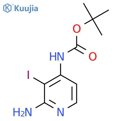 Tert-butyl N-(2-amino-3-iodopyridin-4-yl)carbamate structure