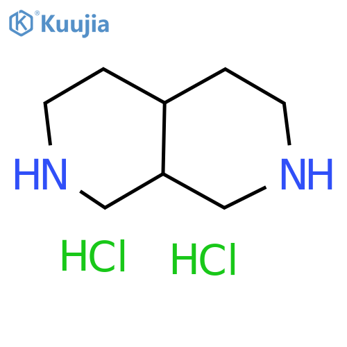1,2,3,4,4a,5,6,7,8,8a-Decahydro-2,7-naphthyridine;dihydrochloride structure
